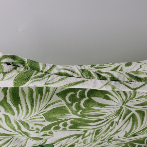 Windsmoor floral leaves green white sleeveless dress 100%lines size 16 - Picture 7 of 12